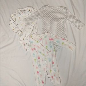 Newborn Bodysuit Baby Girl One Piece Bundle White